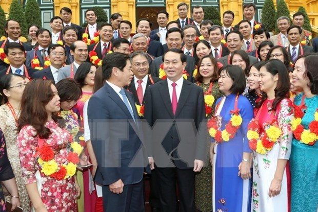 Presidente vietnamita pide mayores esfuerzos para reestructurar empresas hinh anh 1