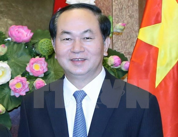 Felicita presidente vietnamita a intelectuales en ocasion del Tet hinh anh 1