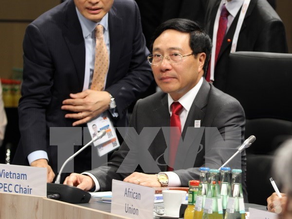 Canciller vietnamita se reune con homologos del G20 en Alemania hinh anh 1