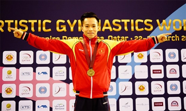 Atleta vietnamita conquista presea dorada en Copa Mundial de Gimnasia hinh anh 1