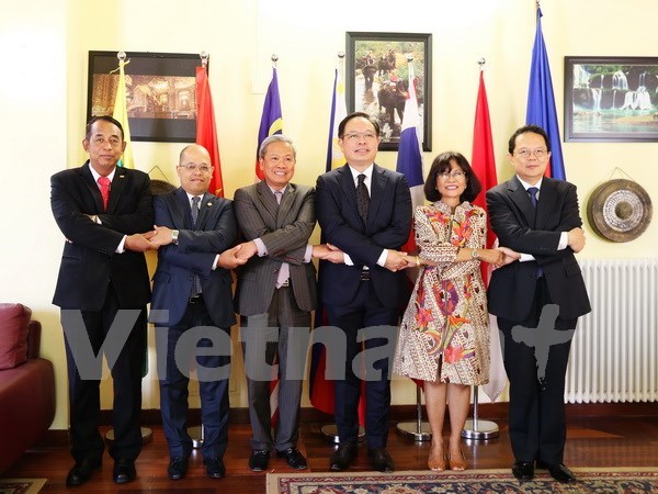 Vietnam cumple su mandato de presidente del Comite de ASEAN en Italia hinh anh 1