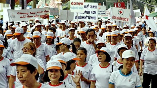 Caminan vietnamitas por victimas de Agente Naranja/Dioxina hinh anh 1
