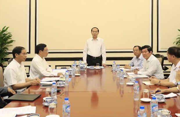 Presidente de Vietnam examina preparativos para Semana de alto nivel del APEC hinh anh 1