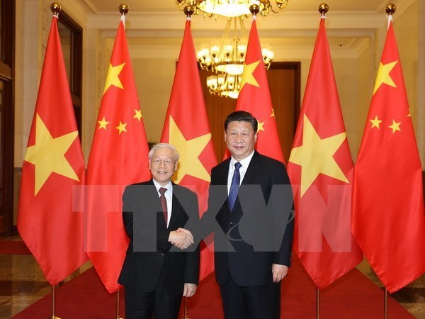 Vietnam felicita al secretario general del Partido Comunista de China hinh anh 1