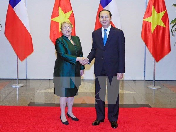 Presidente vietnamita ofrece banquete a Michelle Bachelet hinh anh 1