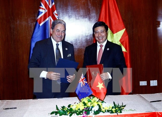 APEC 2017: Vicepremier vietnamita se reune con cancilleres de Nueva Zelanda y Papua Nueva Guinea hinh anh 1