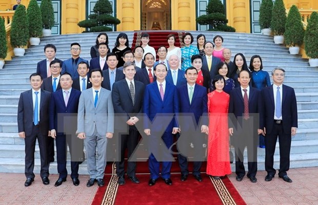 Presidente vietnamita se reune con patrocinadores del APEC hinh anh 1