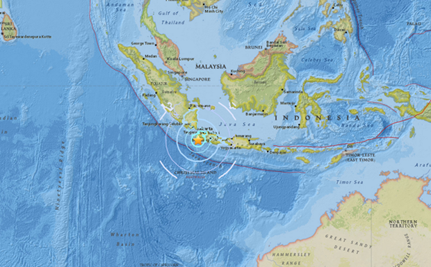 Terremoto de 6,4 grados Richter sacude capital de Indonesia hinh anh 1