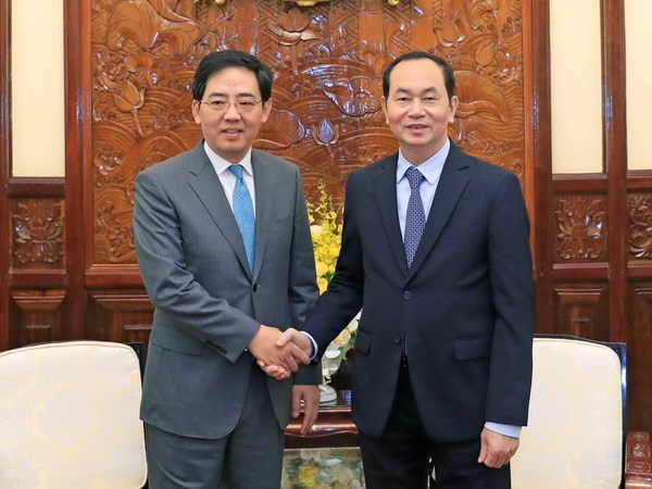 Presidente de Vietnam recibe a saliente embajador de China hinh anh 1