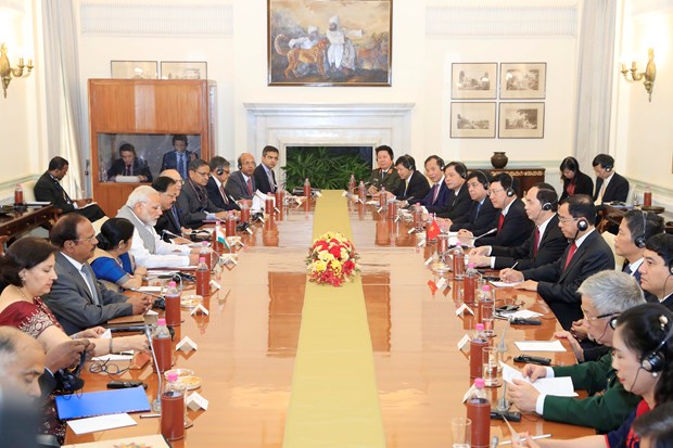 Presidente vietnamita se reune con premier indio hinh anh 1