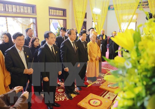 Rinden homenaje postumo a vicepresidente del Consejo Ejecutivo de Sangha Budista de Vietnam hinh anh 1