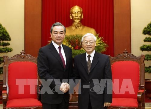 Maximo dirigente partidista de Vietnam recibe al canciller chino hinh anh 1