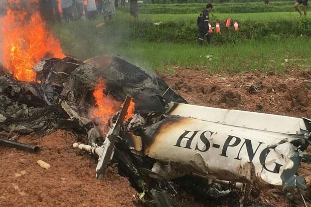 Al menos tres fallecidos en accidente de helicoptero en Tailandia hinh anh 1
