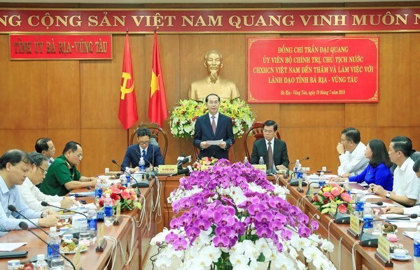 Presidente vietnamita exhorta a provincia de Ba Ria-Vung Tau a promover desarrollo economico hinh anh 1