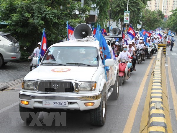 Camboya realiza ensayo general en visperas de elecciones parlamentarias hinh anh 1