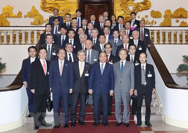 Premier vietnamita destaca aportes de federacion economica japonesa Keidanren a nexos bilaterales hinh anh 1