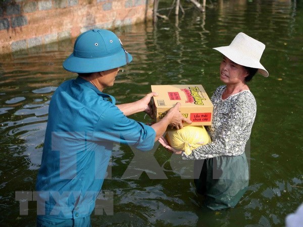Cruz Roja de Vietnam recauda fondo a favor de familias afectadas por inundaciones hinh anh 1