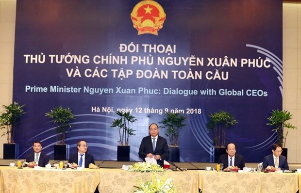 Premier vietnamita dialoga con lideres de corporaciones globales hinh anh 1