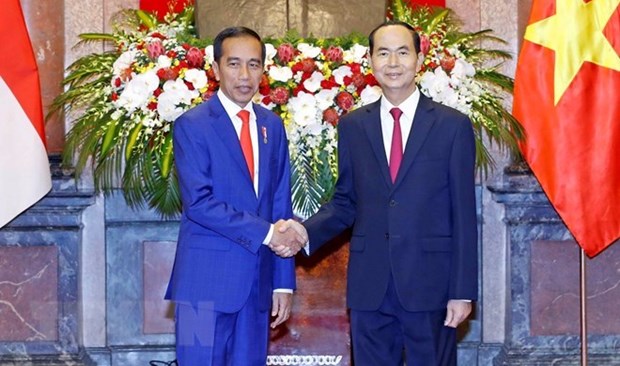 Presidente de Indonesia concluye visita estatal a Vietnam hinh anh 1