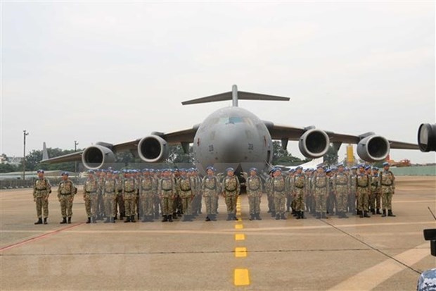 Soldados vietnamitas viajan a Sudan del Sur para misiones de paz hinh anh 1