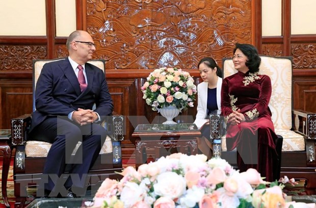 Presidenta interina de Vietnam recibe a embajadores de Paises Bajos, Belgica y Dinamarca hinh anh 3