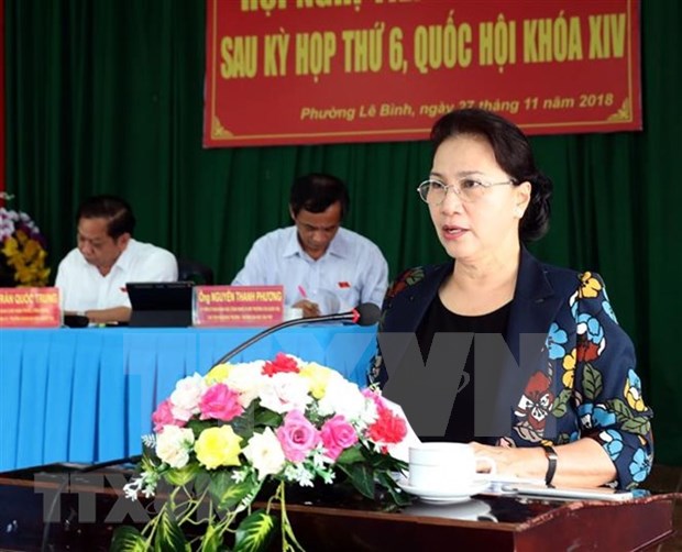 Presidenta del Parlamento de Vietnam se reune con votantes de ciudad de Can Tho hinh anh 1