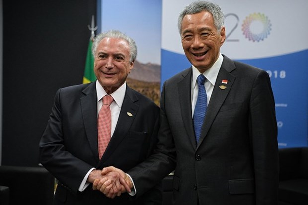Brasil y Singapur por ampliar relaciones comerciales hinh anh 1