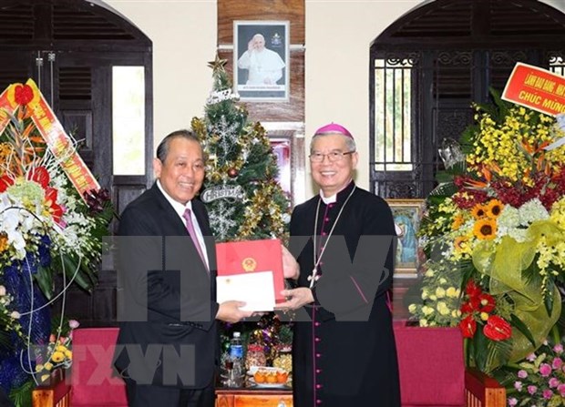 Vicepremier de Vietnam felicita a parroquianos de Da Nang por Navidad hinh anh 1