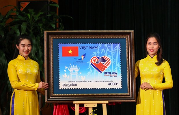 Presentan en Vietnam coleccion de sellos en ocasion de segunda Cumbre EE.UU.- RPDC hinh anh 1