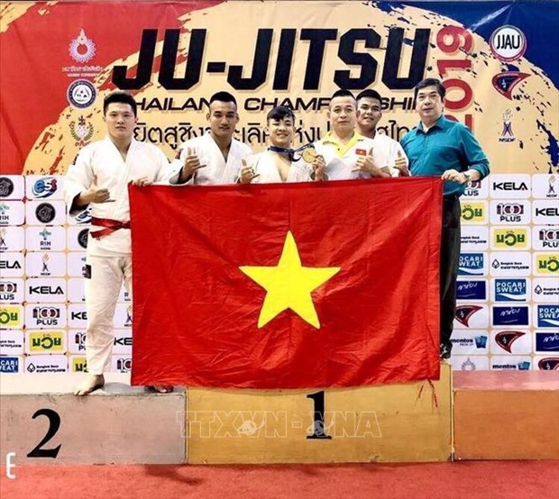 Vietnam obtuvo medalla de oro en campeonato Jiu-jitsu en Tailandia hinh anh 1