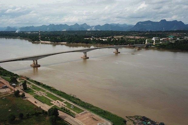 El rio Mekong en provincia tailandesa esta en un nivel mas bajo en casi 100 anos hinh anh 1