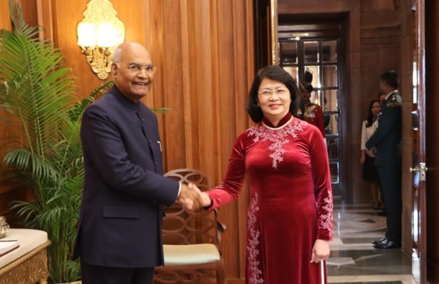 Vicepresidenta de Vietnam se entrevista con presidente de la India hinh anh 1