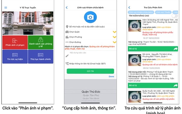 Ciudad Ho Chi Minh presenta nueva aplicacion de monitoreo de violaciones del sector de salud hinh anh 1