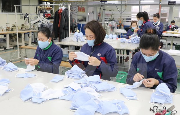 Camboya alienta a fabricas textiles a producir mascaras medicas hinh anh 1