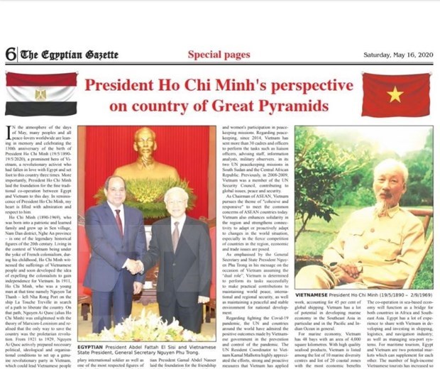 Prensa egipcia elogia al gran lider de la nacion vietnamita hinh anh 1