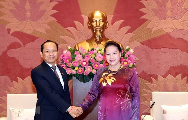 Presidenta de Asamblea Nacional de Vietnam recibe a nuevo embajador camboyano hinh anh 1