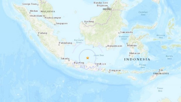 Sacude terremoto region suroeste de Indonesia hinh anh 1