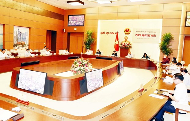 Presidenta del Parlamento vietnamita preside primera reunion del Consejo Electoral Nacional hinh anh 1