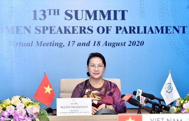 Participa Vietnam en la XIII Cumbre de jefas de parlamentos del mundo hinh anh 1