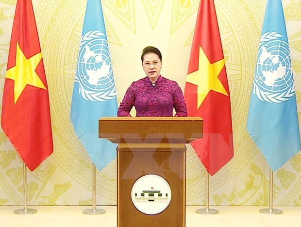 Vietnam participa en reunion de alto nivel por aniversario 25 de la IV Conferencia Mundial sobre la Mujer hinh anh 1