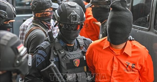 Arrestan a cuatro presuntos terroristas en Indonesia hinh anh 1