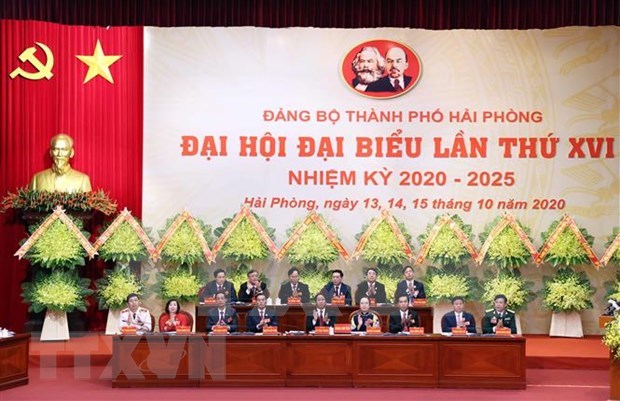 Primer ministro vietnamita preside la XVI Asamblea del Comite partidista de Hai Phong hinh anh 1