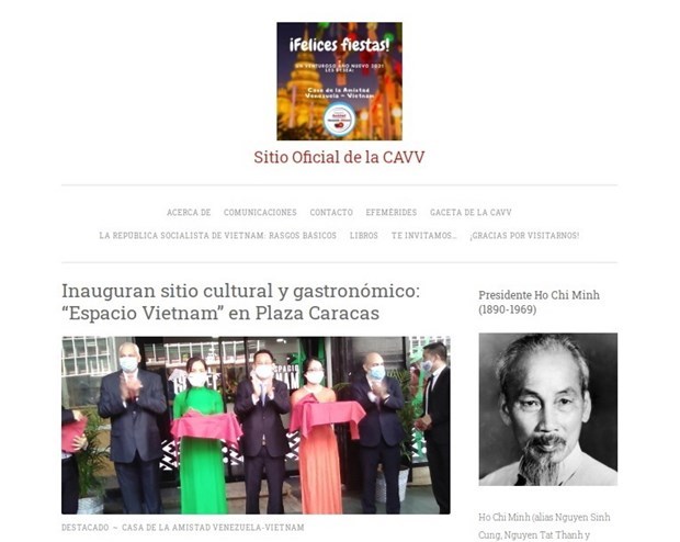 Lanzan sitio web oficial de la Casa de Amistad Venezuela-Vietnam hinh anh 1
