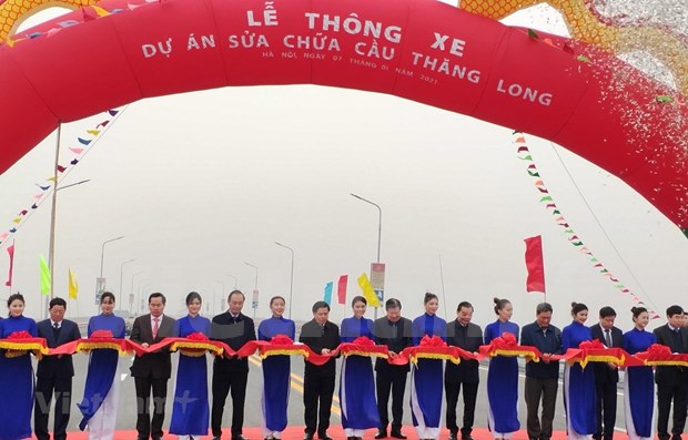 Concluyen en Hanoi la reparacion del puente Thang Long hinh anh 1
