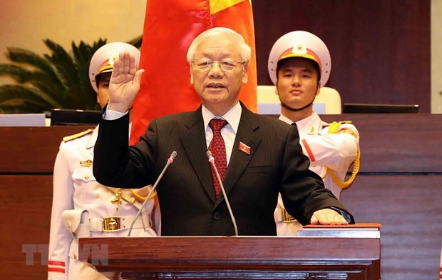 Lideres de paises, partidos y amigos internacionales felicitan a maximo dirigente de Vietnam hinh anh 1