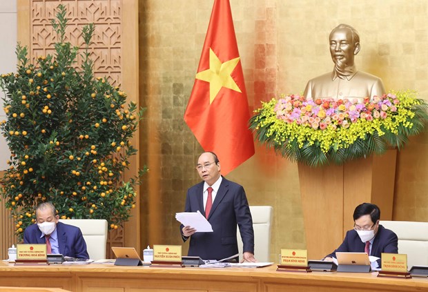 Primer ministro de Vietnam exhorta a mayores esfuerzos para alcanzar crecimiento economico de 6,5 por ciento hinh anh 1