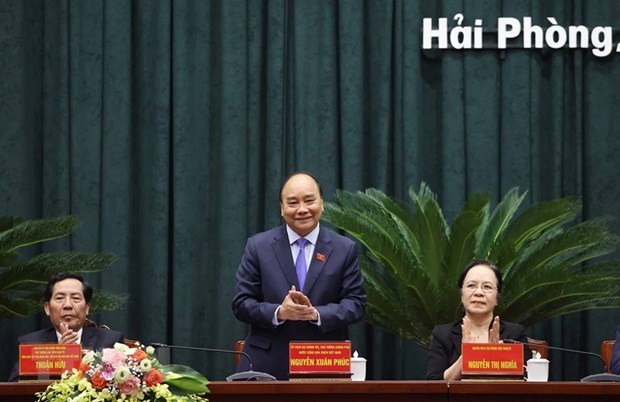 Primer ministro de Vietnam se reune con electores de la ciudad de Hai Phong hinh anh 1