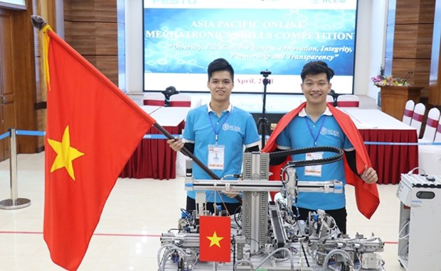Vietnam conquista oro en campeonato de mecatronica Asia-Pacifico hinh anh 1