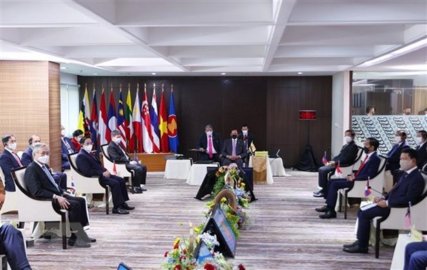 Dirigentes de la ASEAN debaten la situacion de Myanmar hinh anh 1