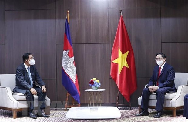 Primer ministro de Vietnam se reune con sus homologos de Camboya, Singapur y Malasia hinh anh 1